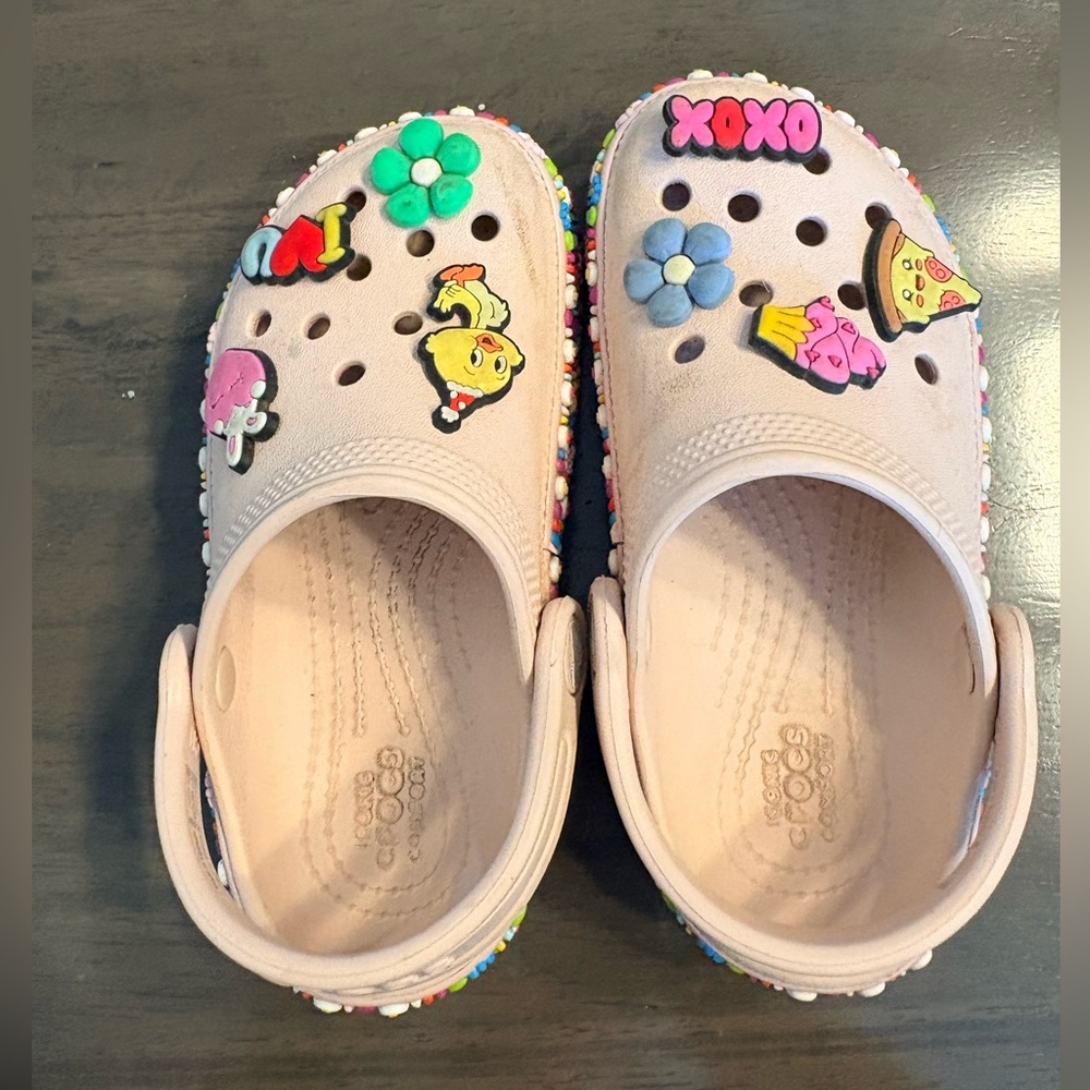 CROCS Kids Friendship Bracelet Swiftie Shoes Sz C11 GUC